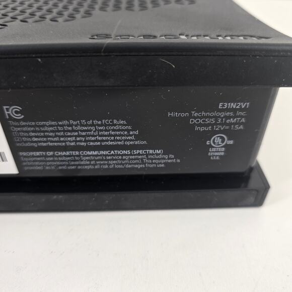 Spectrum Hitron E31N2V1 DOCSIS 3.1 eMTA Cable Modem (used, powers on) - Picture 8 of 8
